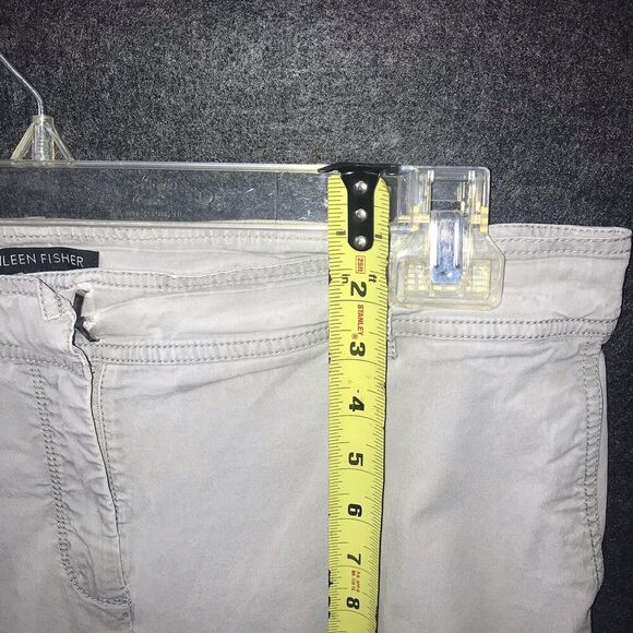 Eileen Fisher Chino Pants Women’s Medium Straight Leg Tencel Gray *flaws** - Picture 12 of 15